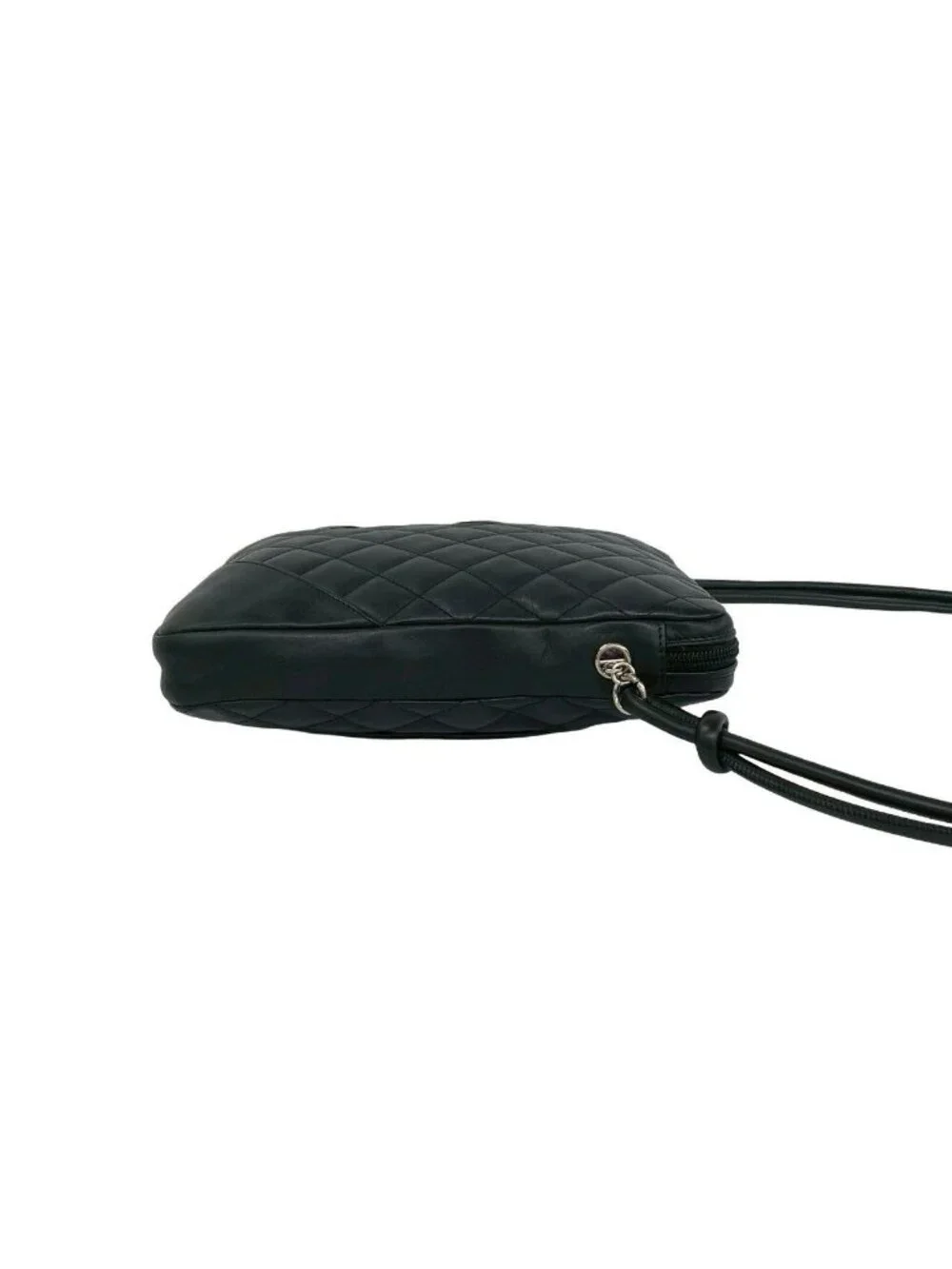 Chanel Vintage Cambon Line CC Logo Leather Mini Shoulder Bag Black